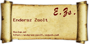Endersz Zsolt névjegykártya