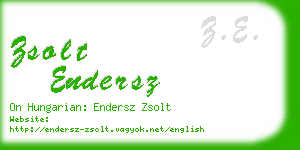 zsolt endersz business card